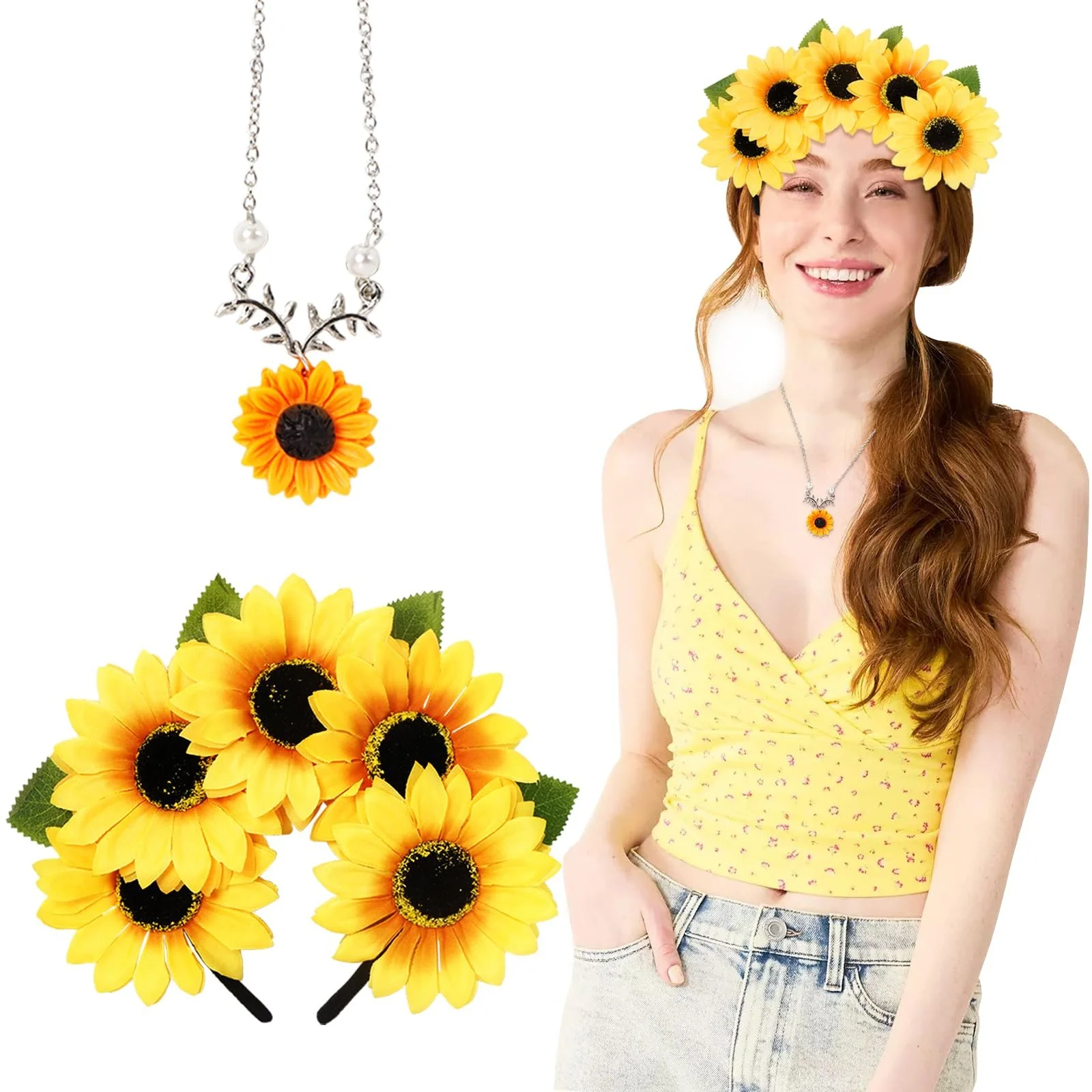 Обруч Подсолнечник, Богемный, фото №1 Обруч Подсолнечник, Богемный, фото №1