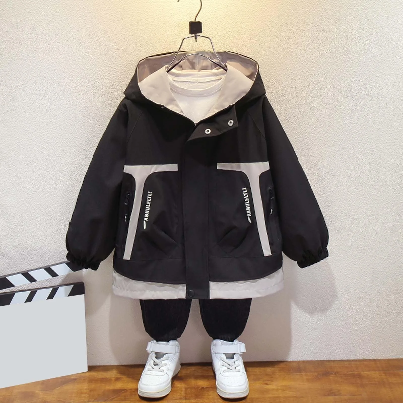 Детская дождевая куртка Generisch зимняя переходная куртка куртка с капюшоном теплая детская куртка хлопковая куртка зимнее пальто для мальчиков и девочек, фото №4