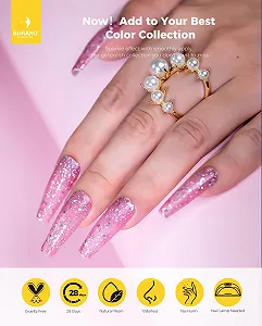 Гель-лак для нігтів з блискітками BURANO Glitter з голографічним ефектом LP22 synthetic.ua - Фото 1