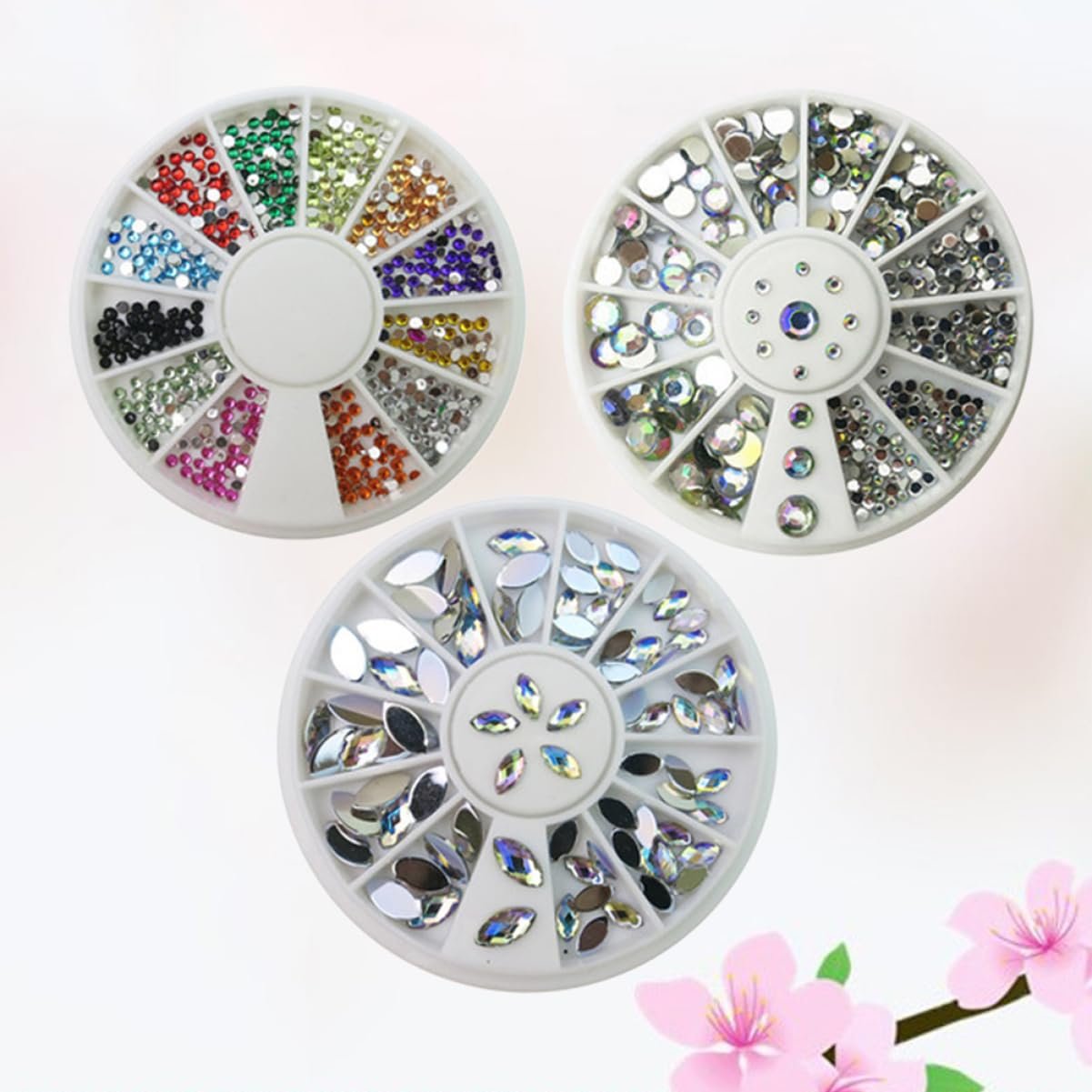 Кристаллы для ногтей FRCOLOR Маникюр Алмаз Украшение Стекло Стразы для ногтей Аксессуары для ногтей Алмазный камень Стразы Круглый блестящий кристалл для ногтей, фото №7