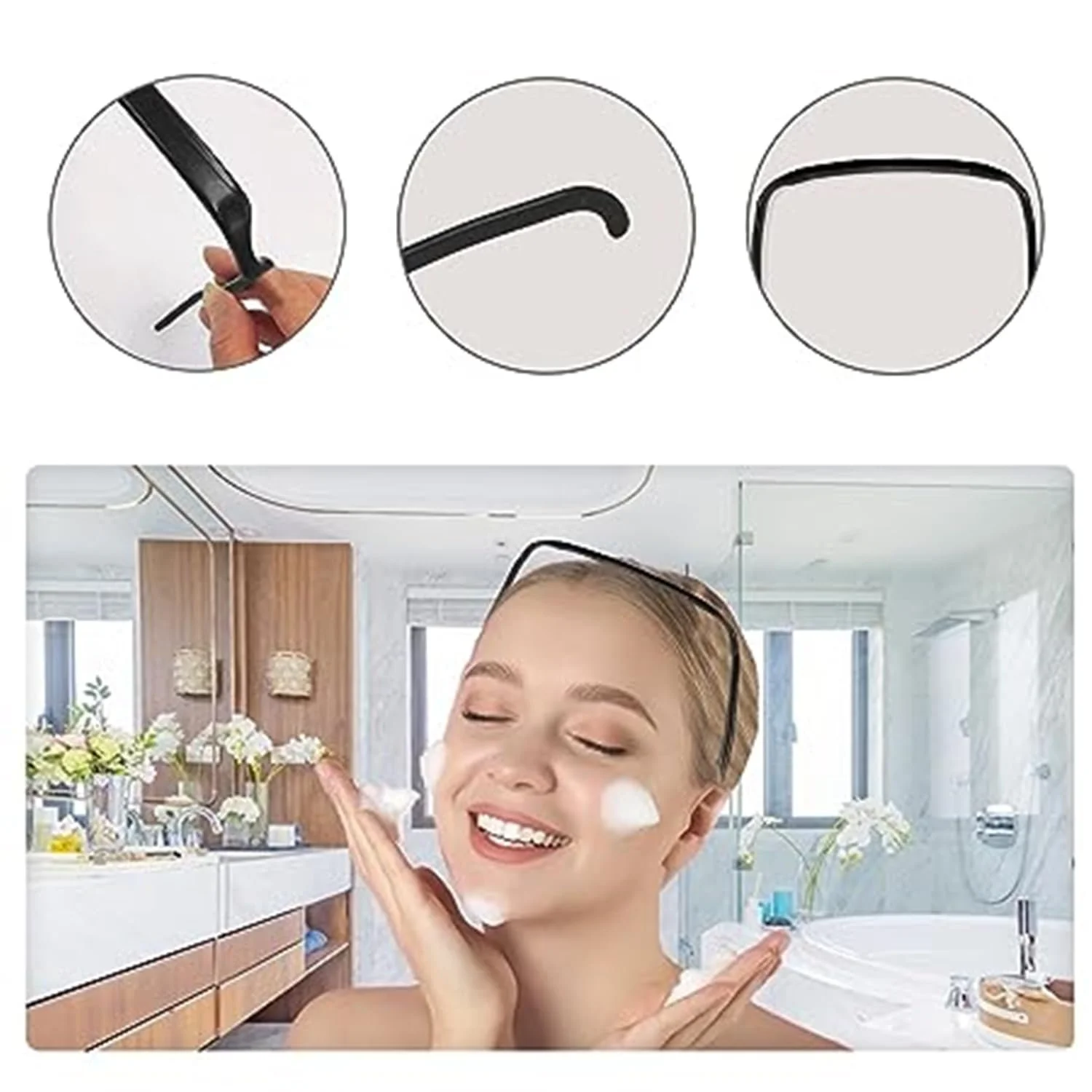 Обруч для вьющихся густых волос Squaer (Черный x 2), фото №3