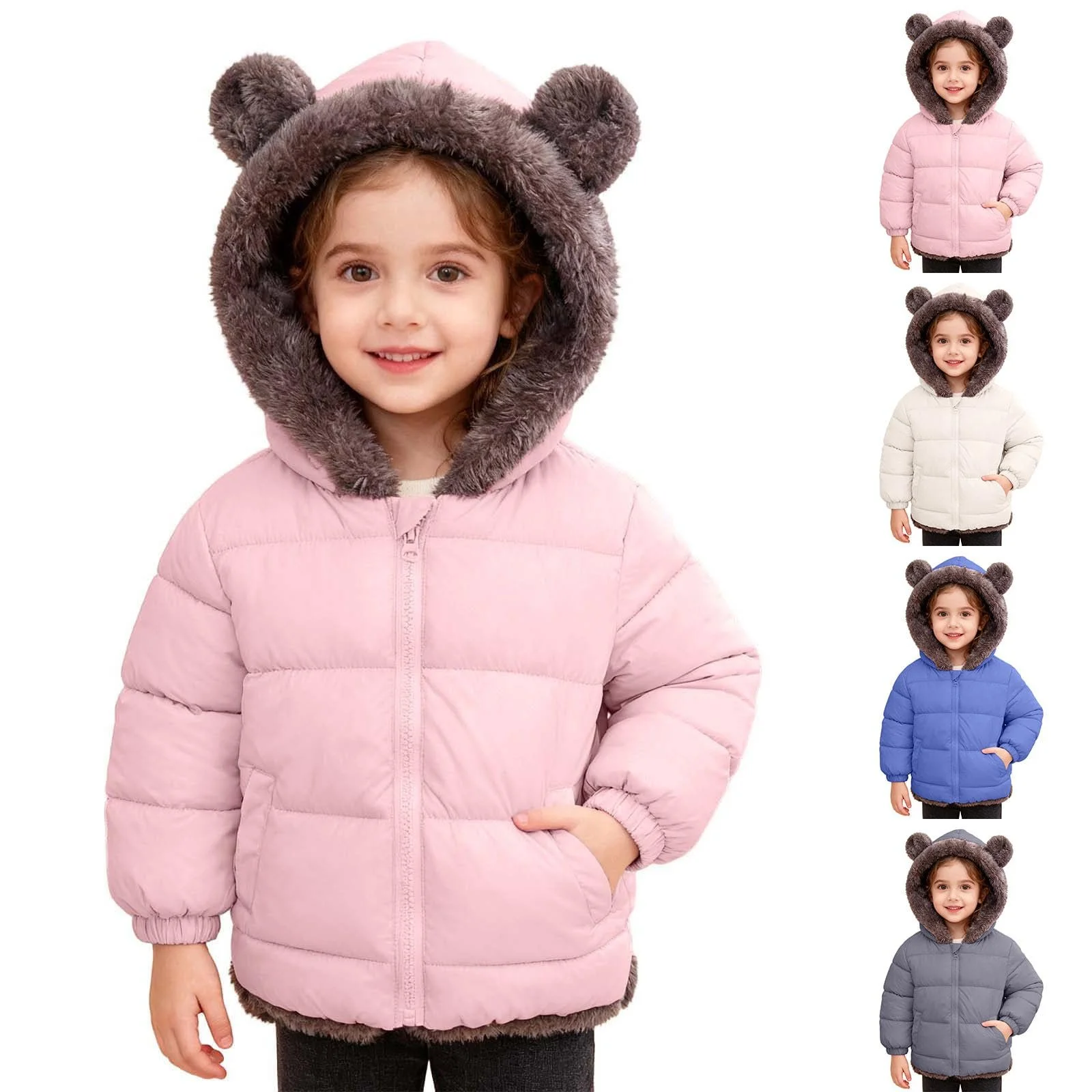 Зимова куртка з флісовою підкладкою Generisch, двостороння, фото №1