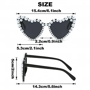 Солнцезащитные Очки Сердечки SUNSK Женские Сердечки Жемчуг synthetic.ua - Фото 1