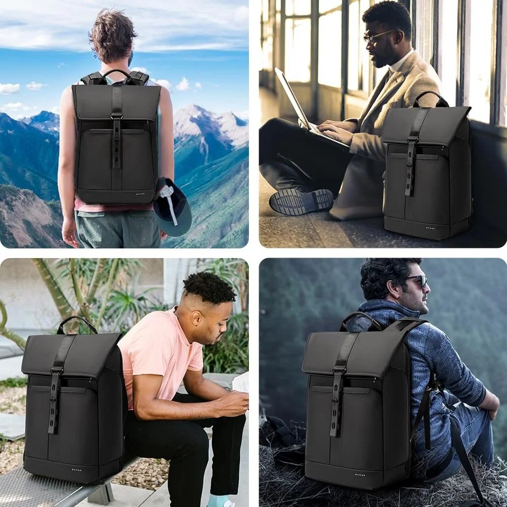 Рюкзак для ноутбука BANGE Roll Top Backpack 15.6 Inch водонепроницаемый антикража 15.6 Inch, фото №6 Рюкзак для ноутбука BANGE Roll Top Backpack 15.6 Inch водонепроницаемый антикража 15.6 Inch, фото №6