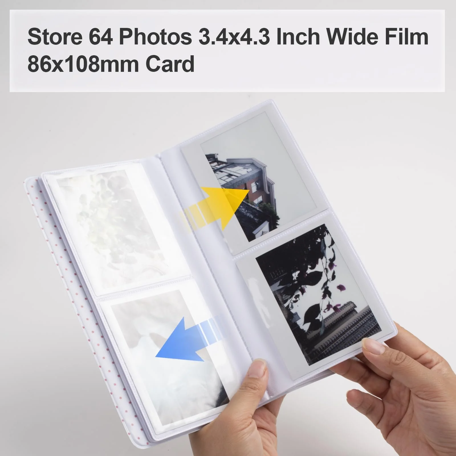 Фотоальбом Rieibi Fujifilm Instax Wide 210 / Wide 300 / Wide 400 3,4 x 4,3 дюйма 64 Pockets, фото №5