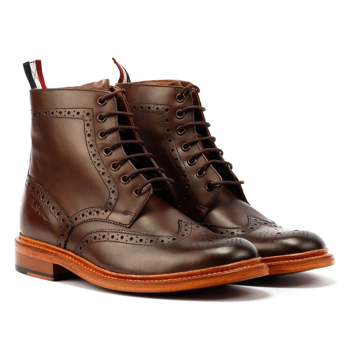Ботинки Ben Sherman Arthur Кожаные Коричневые, фото №1