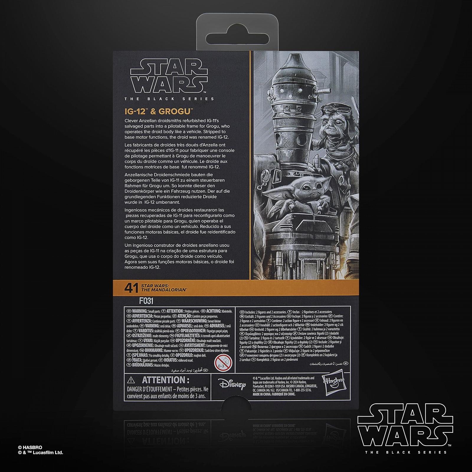 Фигурки Star Wars The Black Series IG-12 и Grogu, The Mandalorian Deluxe, набор из 2 штук, масштаб 15 см, фото №11