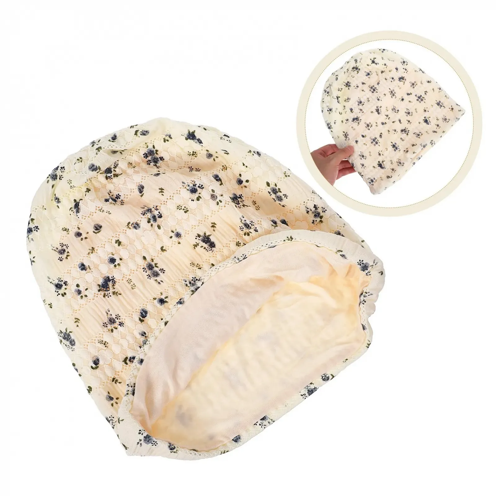 Шапка OATIPHO Багатофункціональна бежева з мереживом, фото №8 Шапка OATIPHO Багатофункціональна бежева з мереживом, фото №8