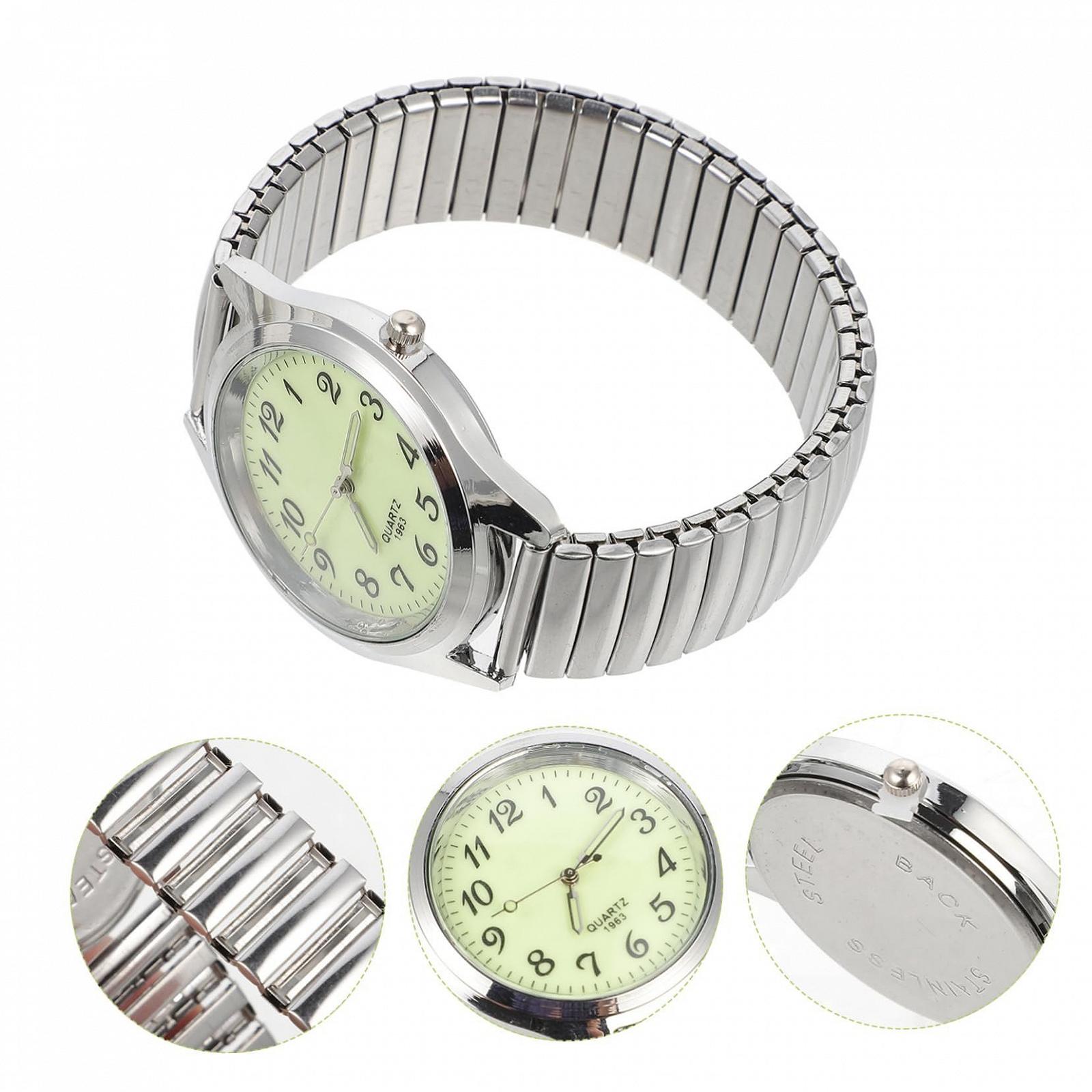 Цифровые часы PartyKindom Casual для пожилых людей с эластичным ремешком. Стильные часы для мужчин и женщин. Легко читать, фото №9