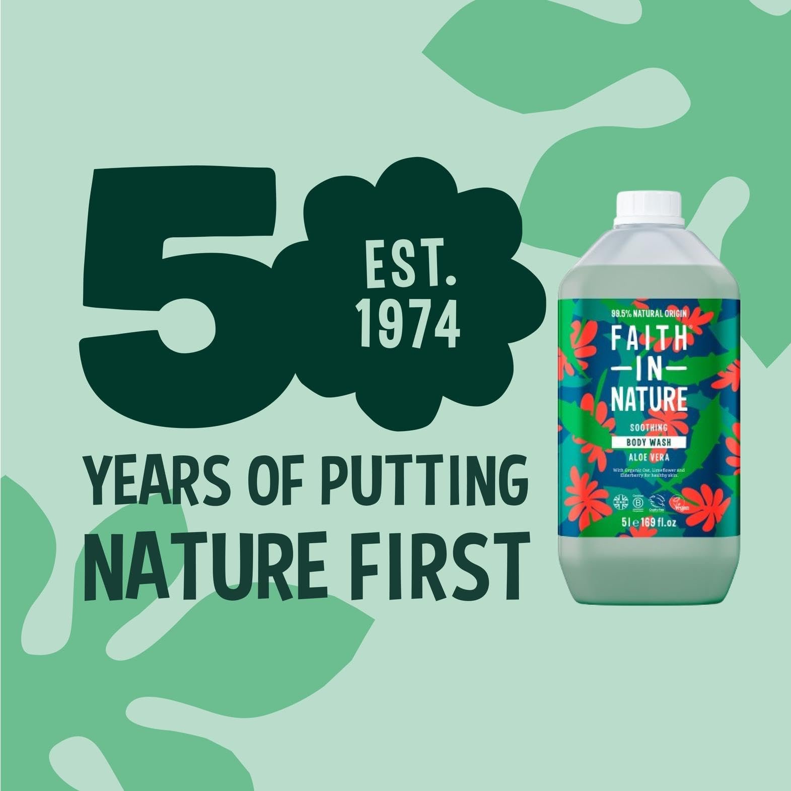 Гель для душу Faith in Nature Aloe Vera 5 л, фото №2