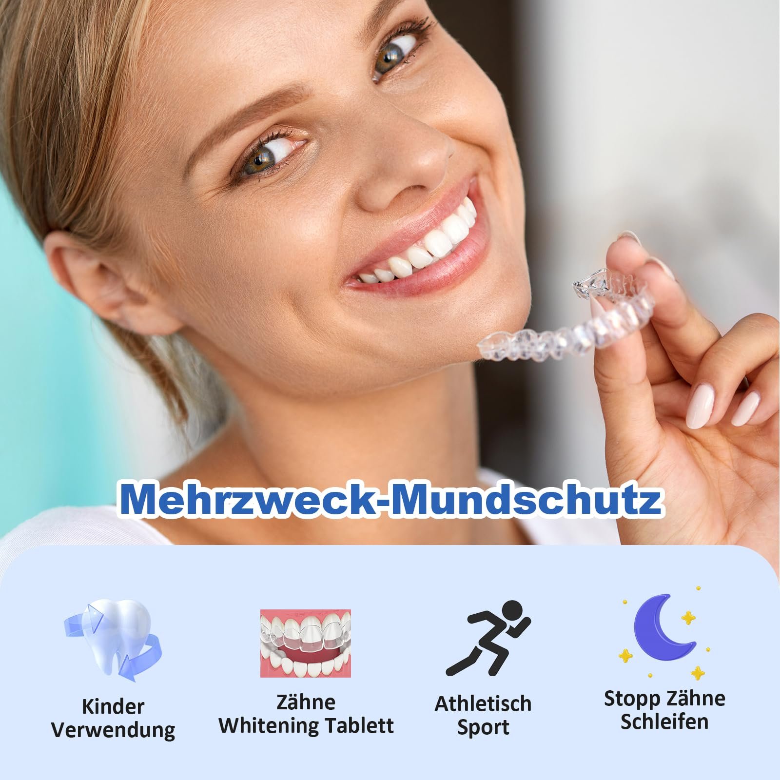 Капа від бруксизму (4 шт.) 2 розміри, Формована від хропіння, Захисна, фото №6