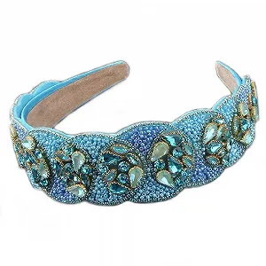 Обруч Brillabenny Элегантный Праздничный Для Вечеринок Женский Светло-голубой - Фото 1