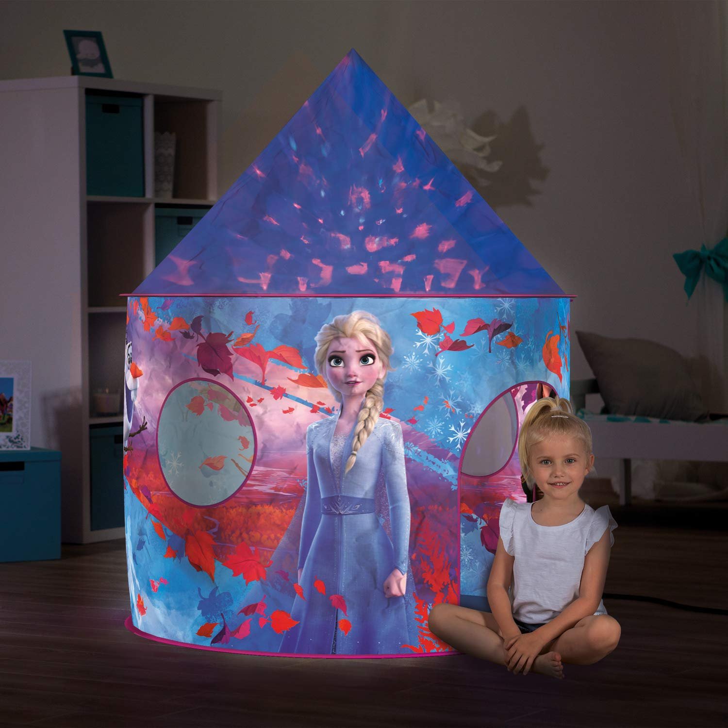Игровая палатка John Disney Frozen 2 My Starlight Palace 75118A с вращающимся диско-светом, синяя, фото №3