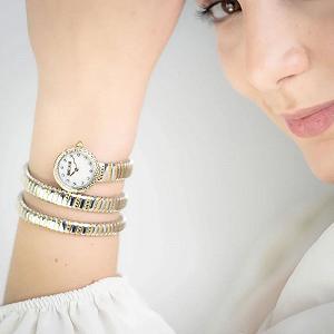 Женские Аналоговые Кварцевые Часы Just Cavalli JC1L302M0055 Two Tone Silver and Gold Modern synthetic.ua - Фото 1