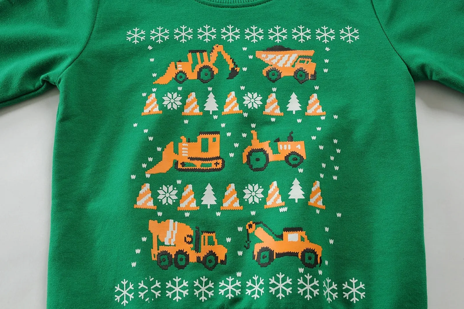 Світшот Little Hand Різдвяний для хлопчиків, Різдвяний пуловер-трактор для дітей, фото №3