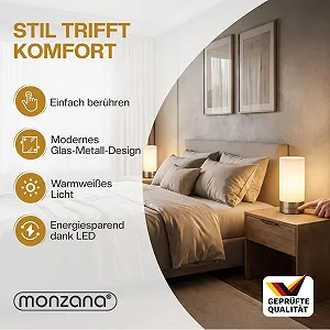 Настільні лампи Monzana Набір 2 шт Сенсорні 3 рівні яскравості synthetic.ua - Фото 1