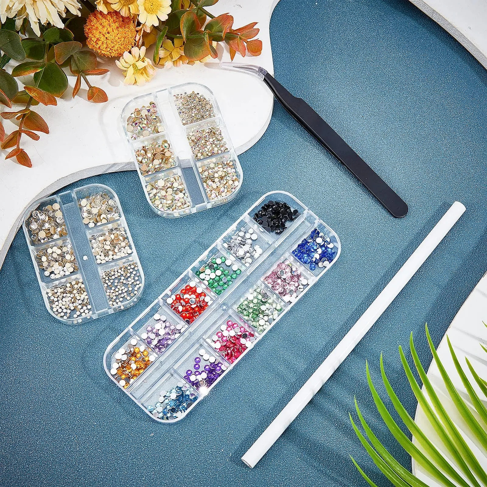 Стразы для ногтей NICENEEDED, 6000 шт., микс цветов, плоские бриллианты для дизайна ногтей, драгоценные камни для ногтей с пинцетом и ручкой, фото №7 Стразы для ногтей NICENEEDED, 6000 шт., микс цветов, плоские бриллианты для дизайна ногтей, драгоценные камни для ногтей с пинцетом и ручкой, фото №7