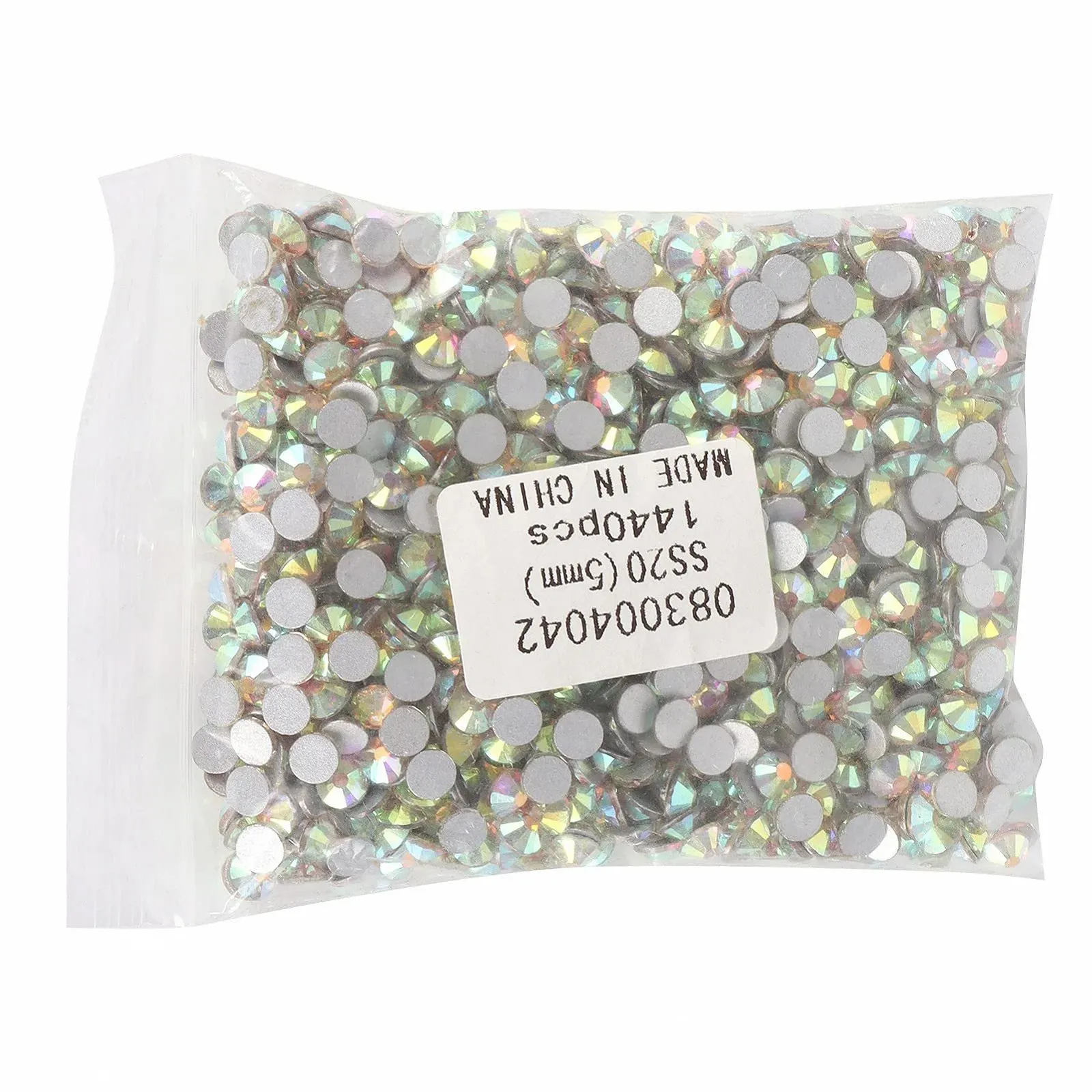 Стрази Hotfix з плоскою задньою стінкою AB-кольору 1440 штук, фото №7