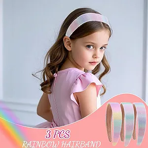 Набір з 3 широких блискучих обручів для волосся synthetic.ua - Фото 1