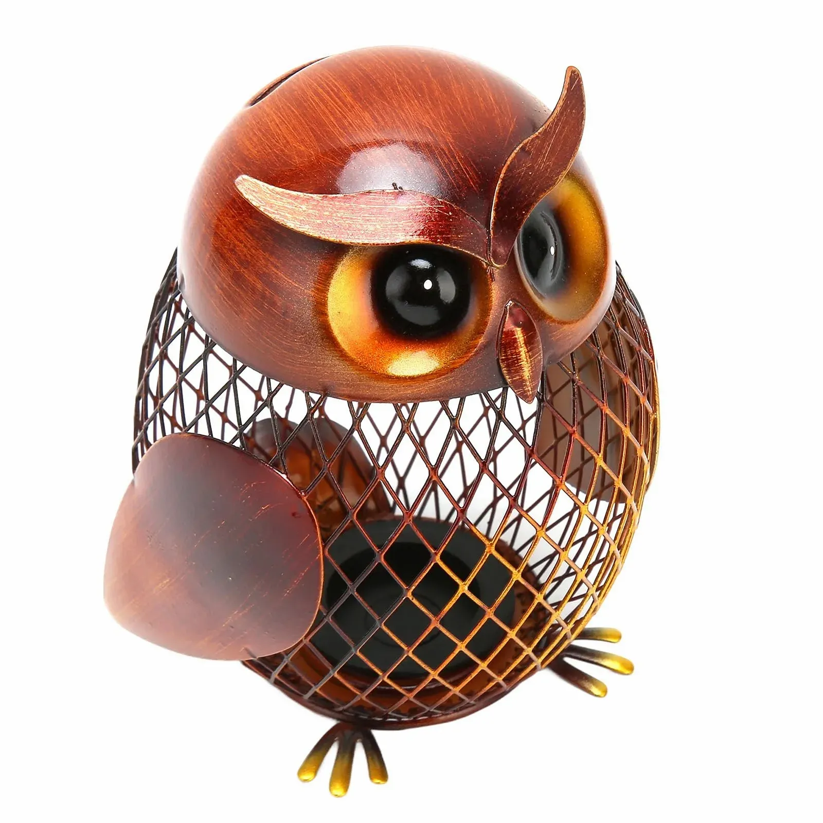 Скарбничка Changor Сова металева 13.7 x 10.4 x 9.6 см залізна, фото №5