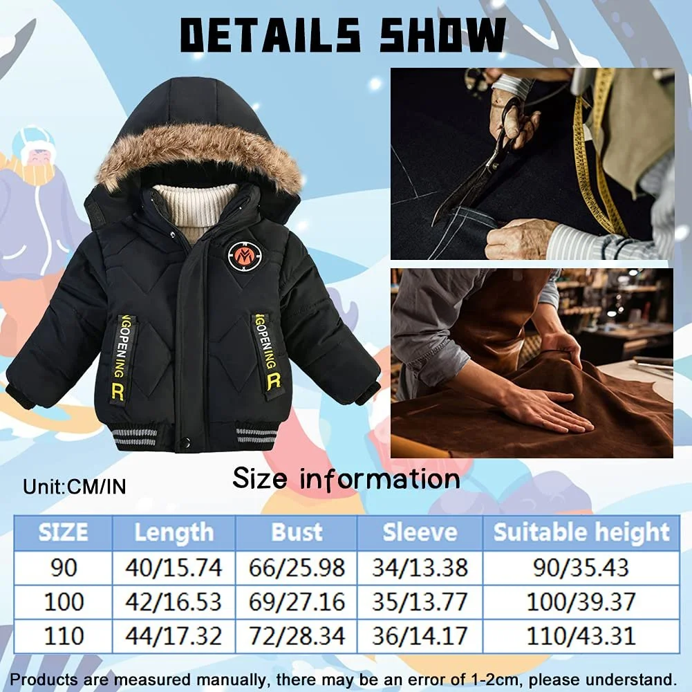 Зимняя Куртка L PATTERN для детей для мальчиков, стеганая куртка со съемным капюшоном, теплое зимнее пальто, фото №2 Зимняя Куртка L PATTERN для детей для мальчиков, стеганая куртка со съемным капюшоном, теплое зимнее пальто, фото №2