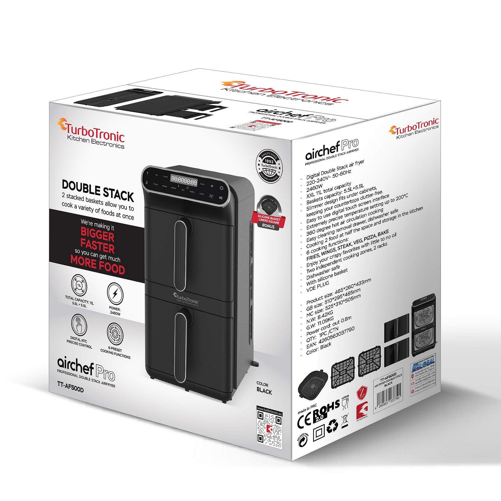 Мультипіч TurboTronic XXL 11 л вертикальна з подвійною камерою 2 x 5.5 л DualZone 2 рівні XtraSlim 6 програм силіконові вставки, фото №7 Мультипіч TurboTronic XXL 11 л вертикальна з подвійною камерою 2 x 5.5 л DualZone 2 рівні XtraSlim 6 програм силіконові вставки, фото №7