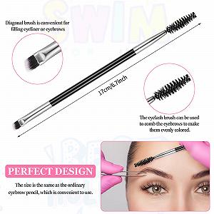 Набір пензлів для брів Flat Angled Eyebrow Tint Eyeshadow 2 шт. synthetic.ua - Фото 1