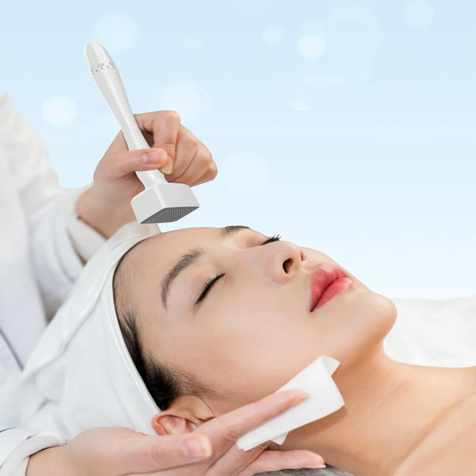 Дерма-штамп мікроголковий регульований, 140 титанових голок, для волосся, бороди, обличчя, тіла, фото №2