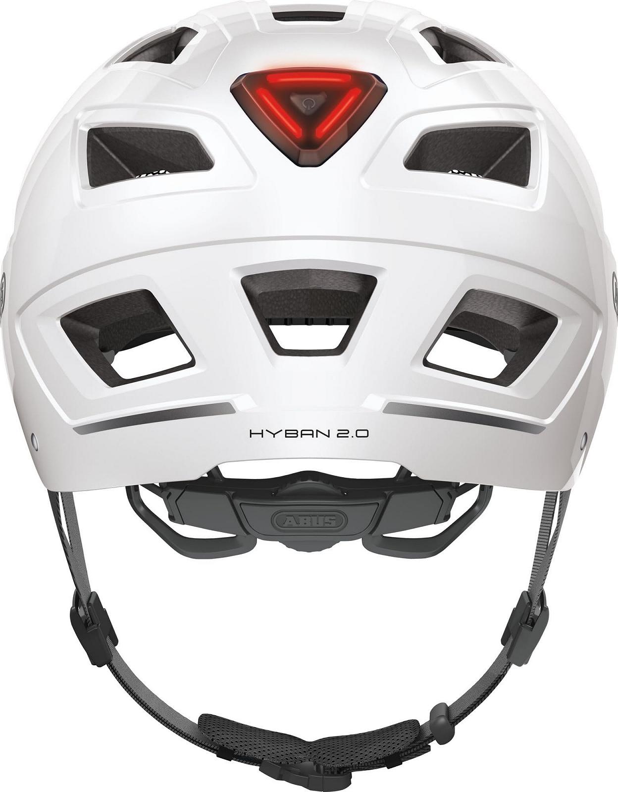 Шолом ABUS Hyban 2.0 Міський З заднім ліхтарем ABS Polar White, фото №4