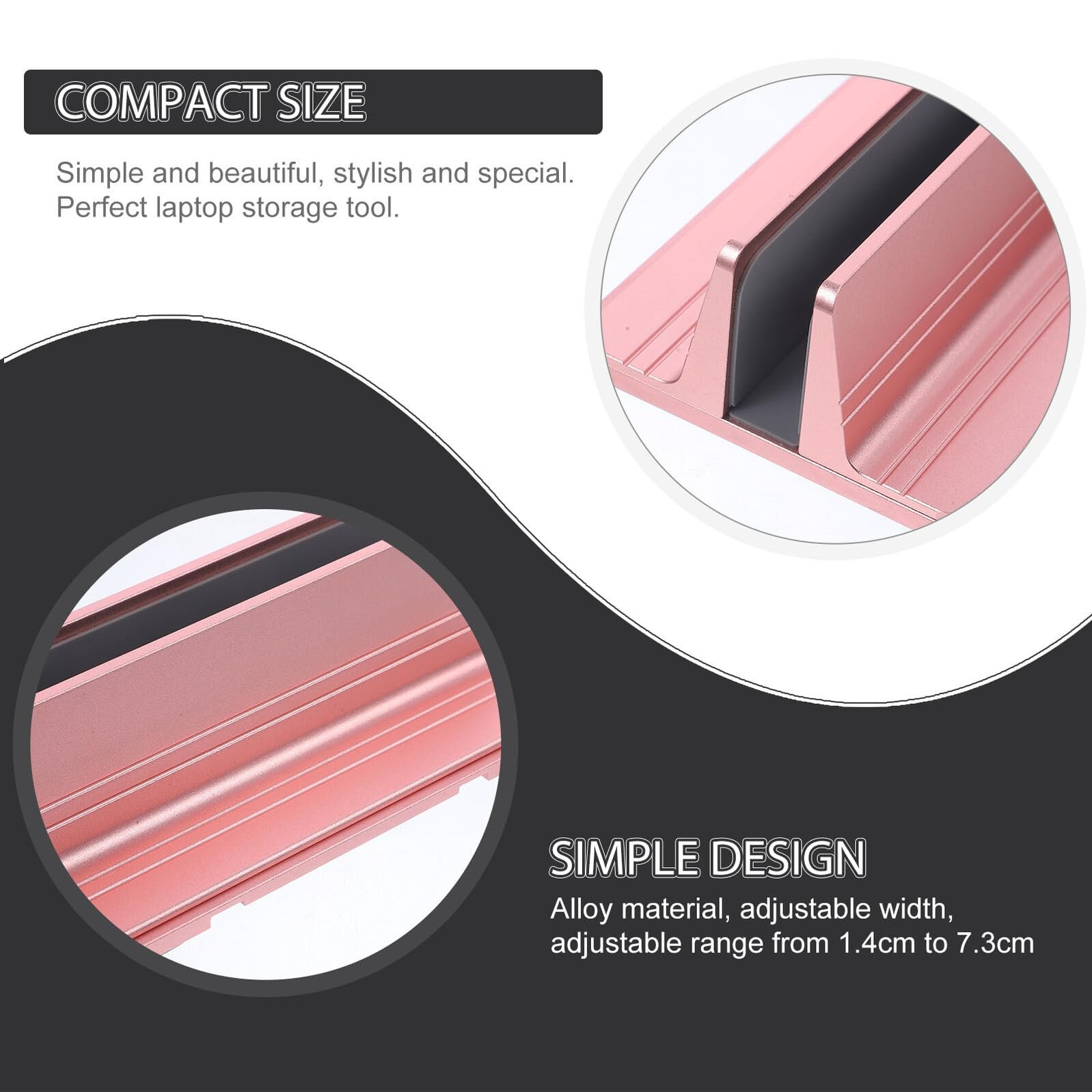 Вертикальна Підставка для Ноутбука BESPORTBLE Алюмінієвий Сплав Рожеве Золото, фото №4 Вертикальна Підставка для Ноутбука BESPORTBLE Алюмінієвий Сплав Рожеве Золото, фото №4