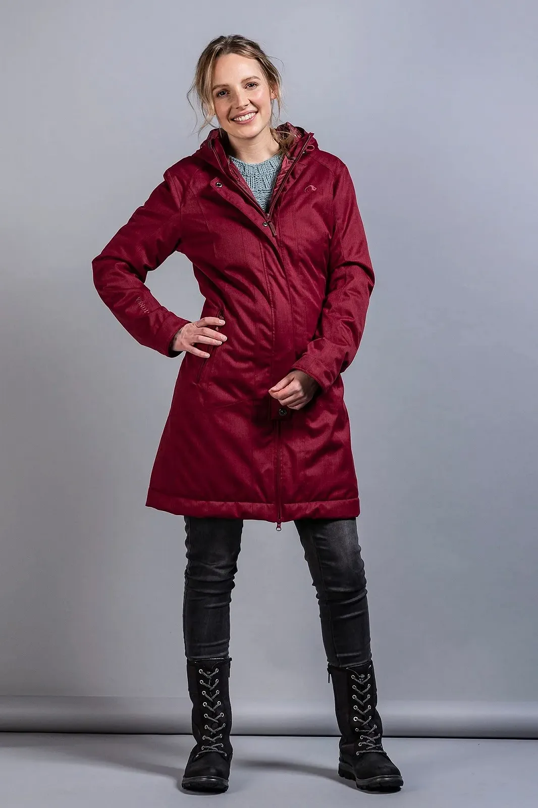 Пальто Tatonka Fly W's Жіноче Червоний "Черешня", фото №3 Пальто Tatonka Fly W's Жіноче Червоний "Черешня", фото №3