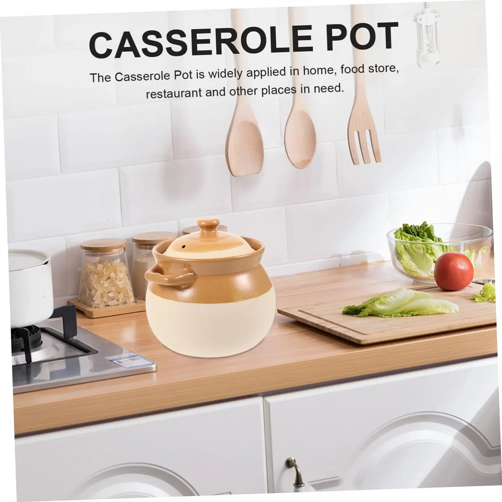 Каструля керамічна для тушкування Чорна, фото №7