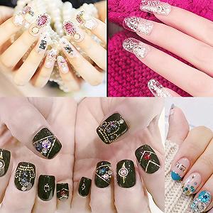 Блискітки для нігтів 4 коробки, стрази, діаманти для DIY, мікс кольорів synthetic.ua - Фото 1