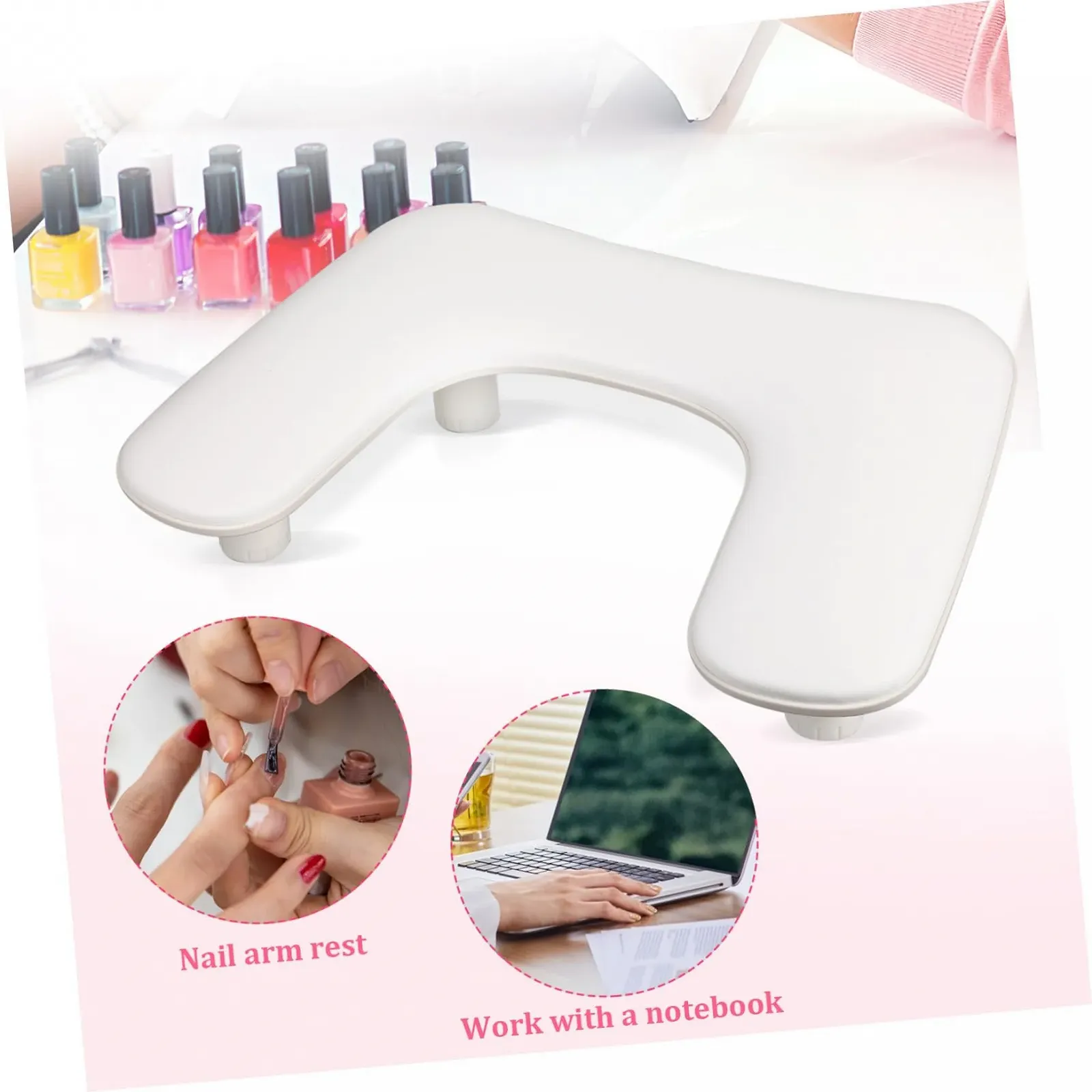 Підставка для рук для манікюру Ipetboom Пластик Білий, фото №3