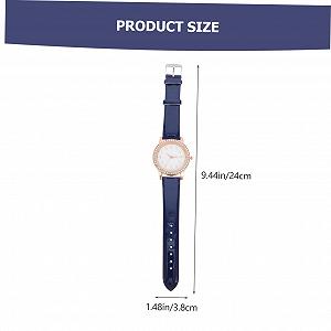 Женские наручные часы LIFKOME, синий ремешок из искусственной кожи, украшенный стразами synthetic.ua - Фото 1