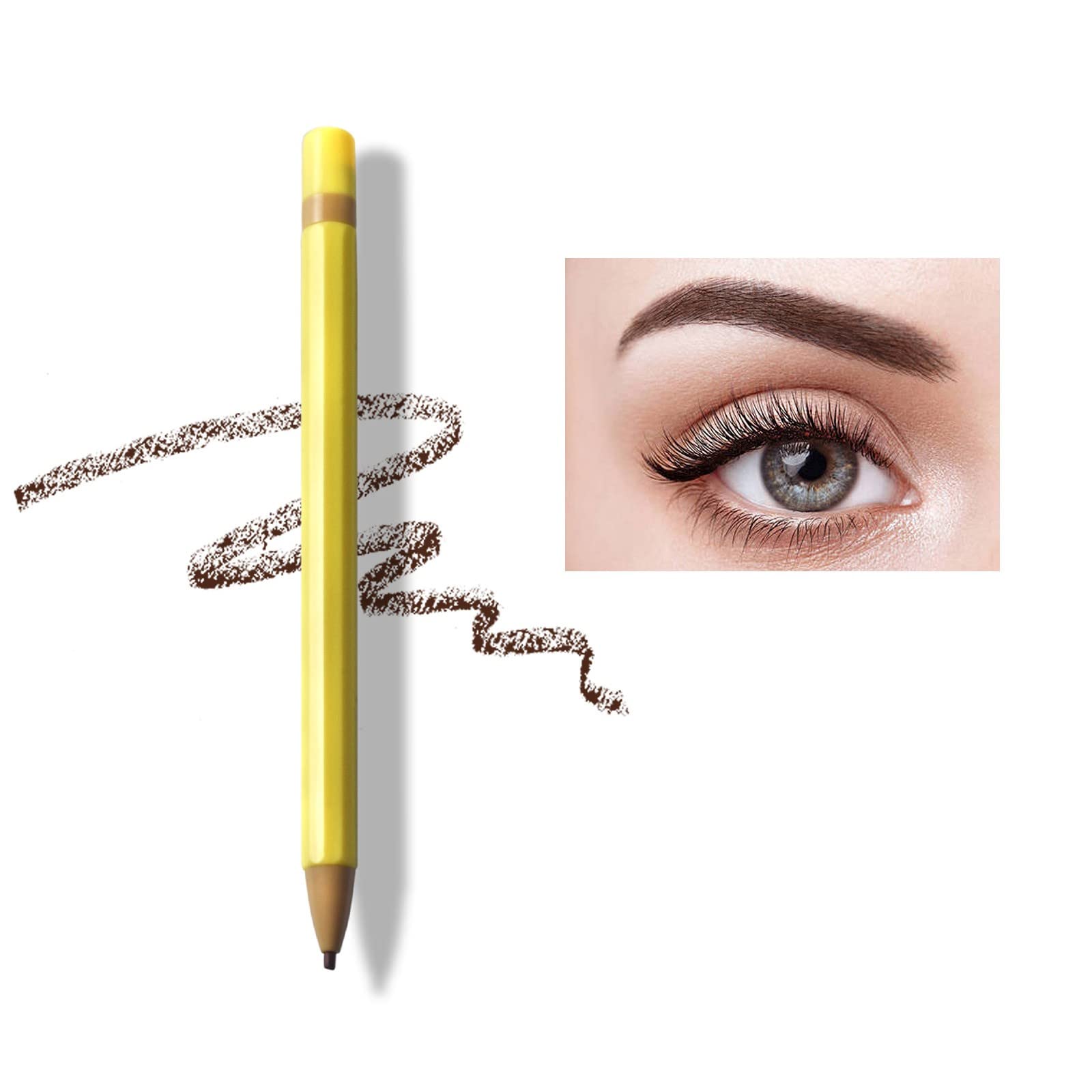 Олівець Eyeliner Minerals Водостійкий Помада для брів Темно-коричневий One Size, фото №3