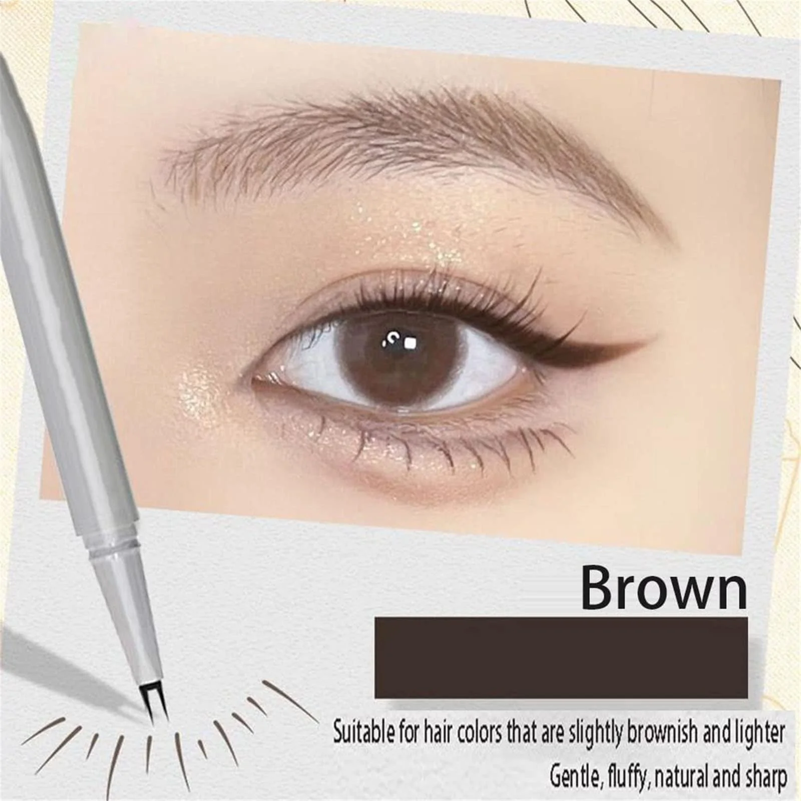 Олівець для нижніх вій з подвійним кінчиком, Водостійкий, фото №5