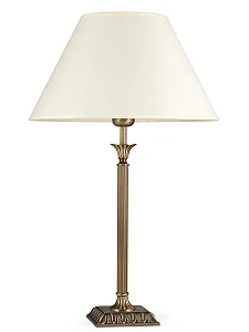 Настільна лампа 403777/6 велика в стилі модерн, антична латунь, 1 x E27 Пастельно-жовтий - Фото 1