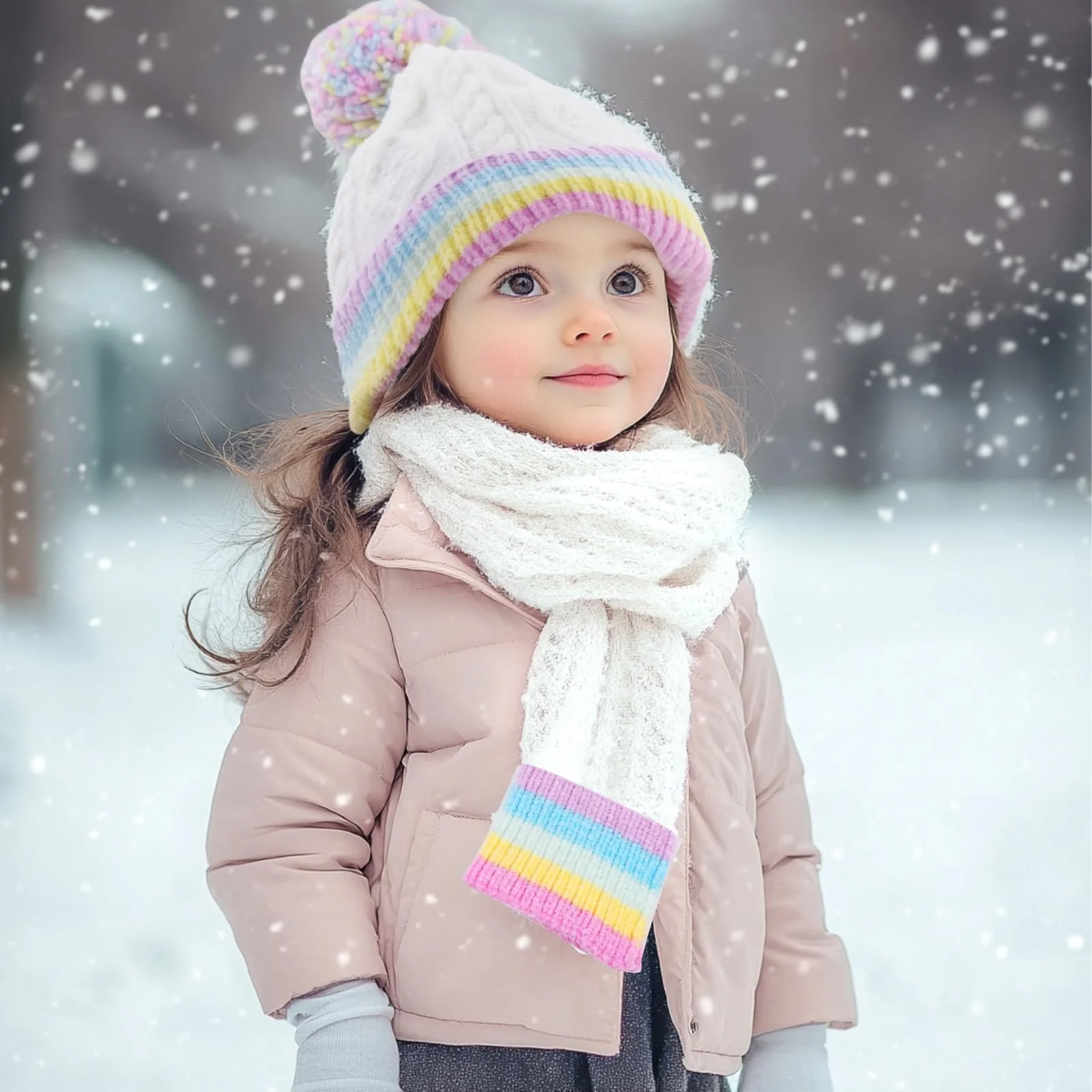 Шапка Білий PinkSheep Дівчата Зима Білий, фото №6 Шапка Білий PinkSheep Дівчата Зима Білий, фото №6