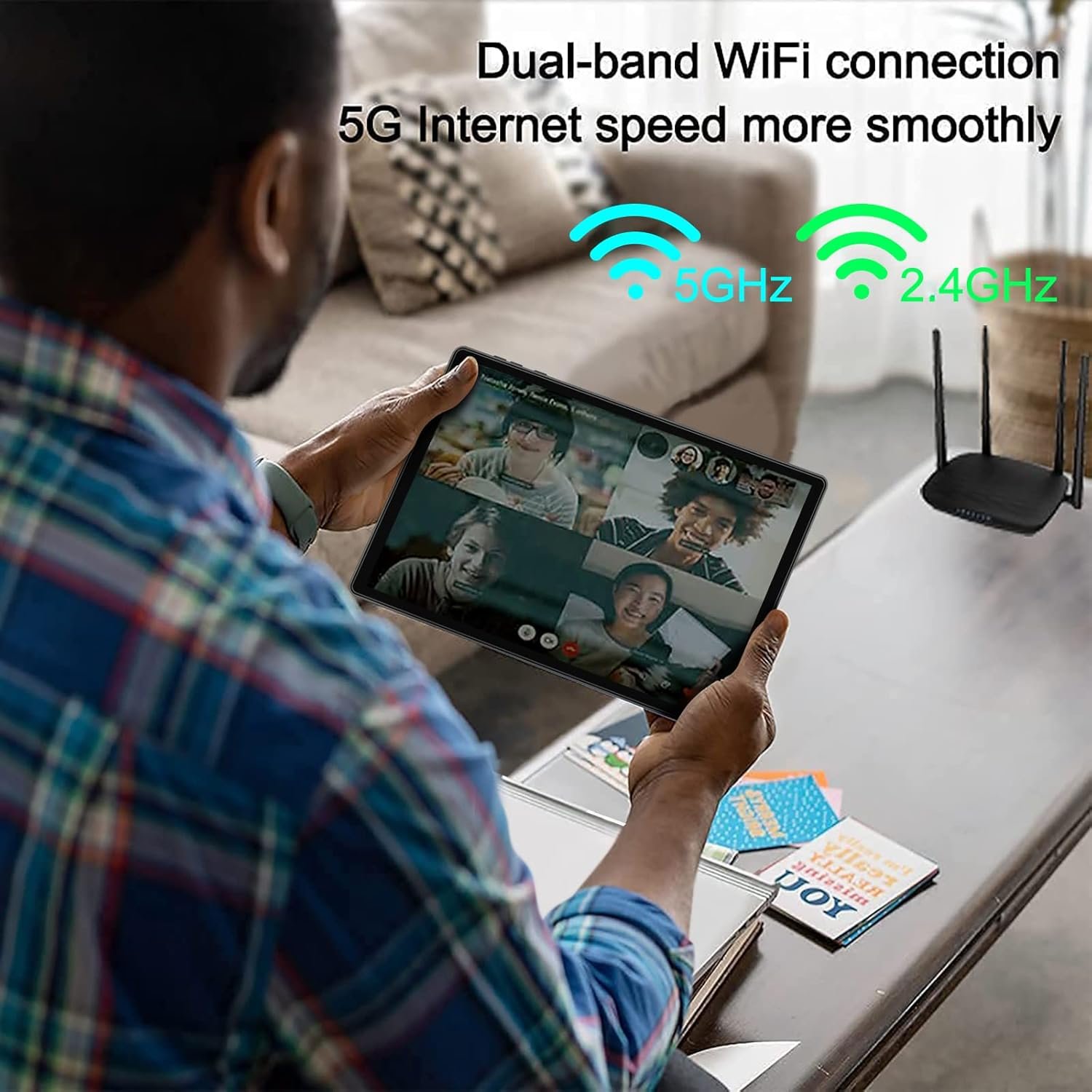 Планшет 10.1" FACETEL Q6 (8+6)/128Gb 8 ядер Android 13 8000 mAh Чорний, фото №5