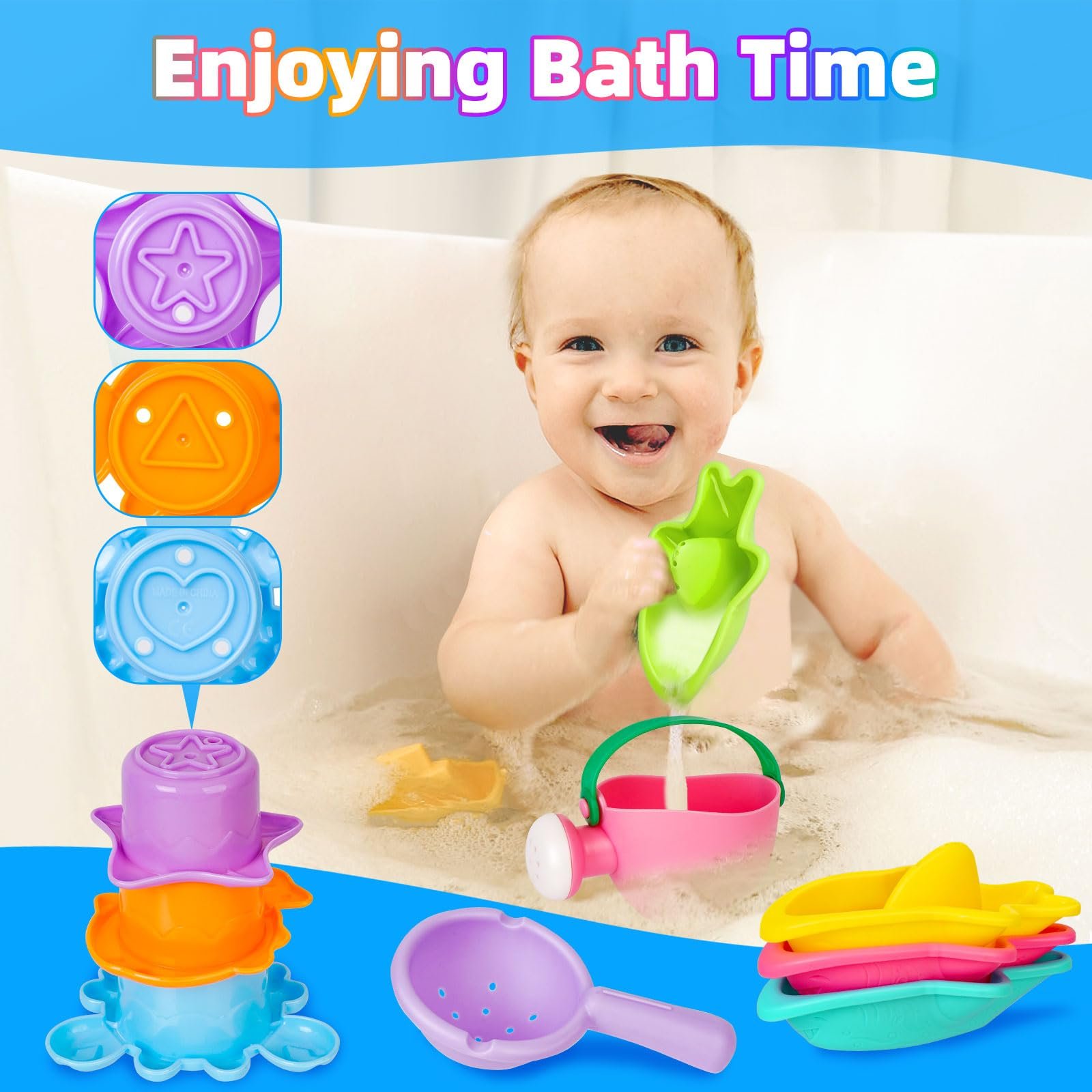 Набор игрушек для ванной 10 штук, фото №3