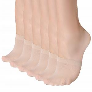 Носки с пальцами MANZI, 6 пар, женские, полуноски, дышащие, нейлоновые, носки-следки, невидимые носки с нескользящими силиконовыми точками, носки для передней части стопы для высоких каблуков - Фото 1
