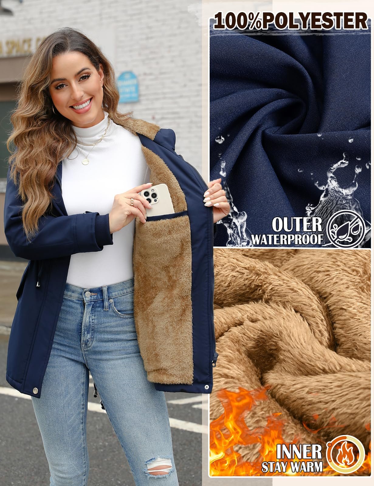 Зимова Куртка CMTOP Жіноча Тепла Зимова, фото №3