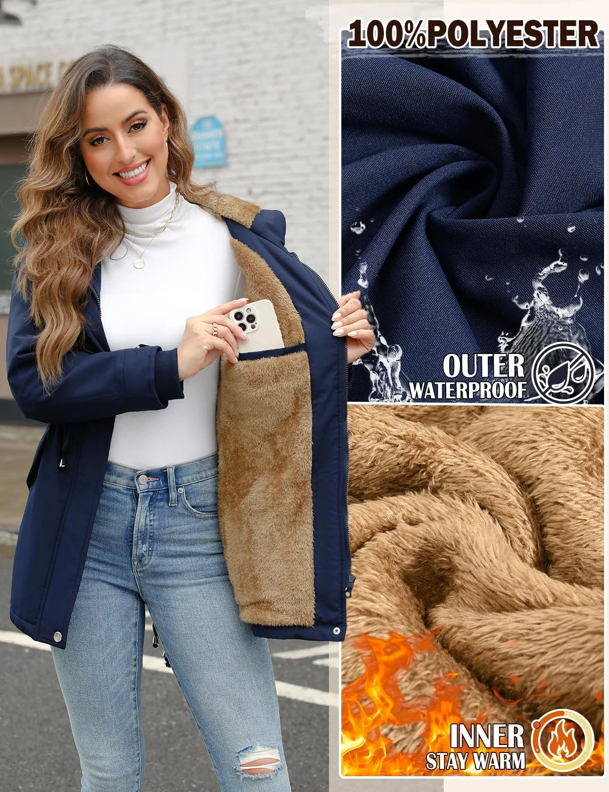 Зимняя Куртка CMTOP Женская Теплая Зимняя, фото №3 Зимняя Куртка CMTOP Женская Теплая Зимняя, фото №3