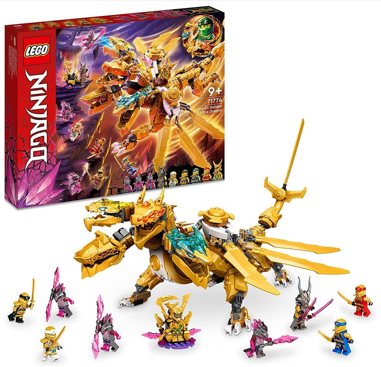 Лего ниндзяго LEGO NINJAGO 71774 Золотой Ультрадракон Ллойда Lloyd's Ultra Gold Dragon, фото №1