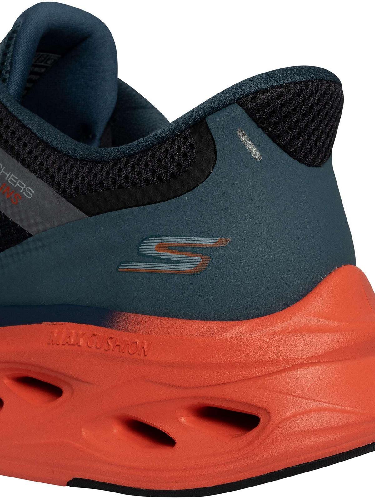 Кросівки Skechers Slip Ins Max Cushioning Glide Step Navy/Orange, фото №9