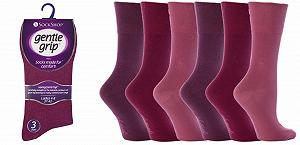 Носки Sockshop Хлопок Gentle grip Plain colours 37-42 eu Dark Pinks (GG15) synthetic.ua - Фото 1