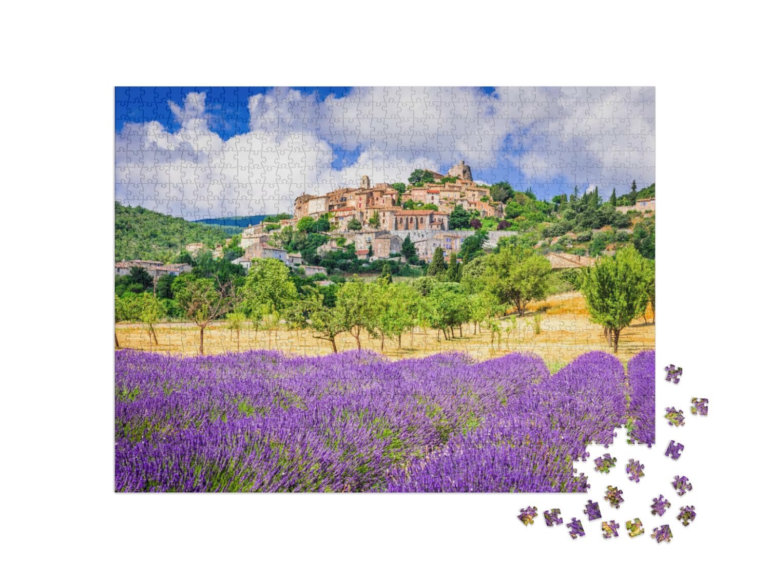 Пазл puzzleYOU Puzzle Collection Provence 1000 элементов "Симиан-ла-Ротонд, сельский коттедж, Прованс, Франция", фото №2