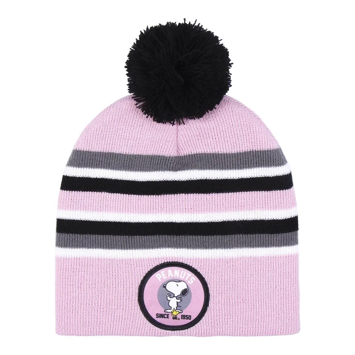 Зимняя шапка Peanuts Snoopy с помпоном для девочек, разноцветная, фото №1 Зимняя шапка Peanuts Snoopy с помпоном для девочек, разноцветная, фото №1