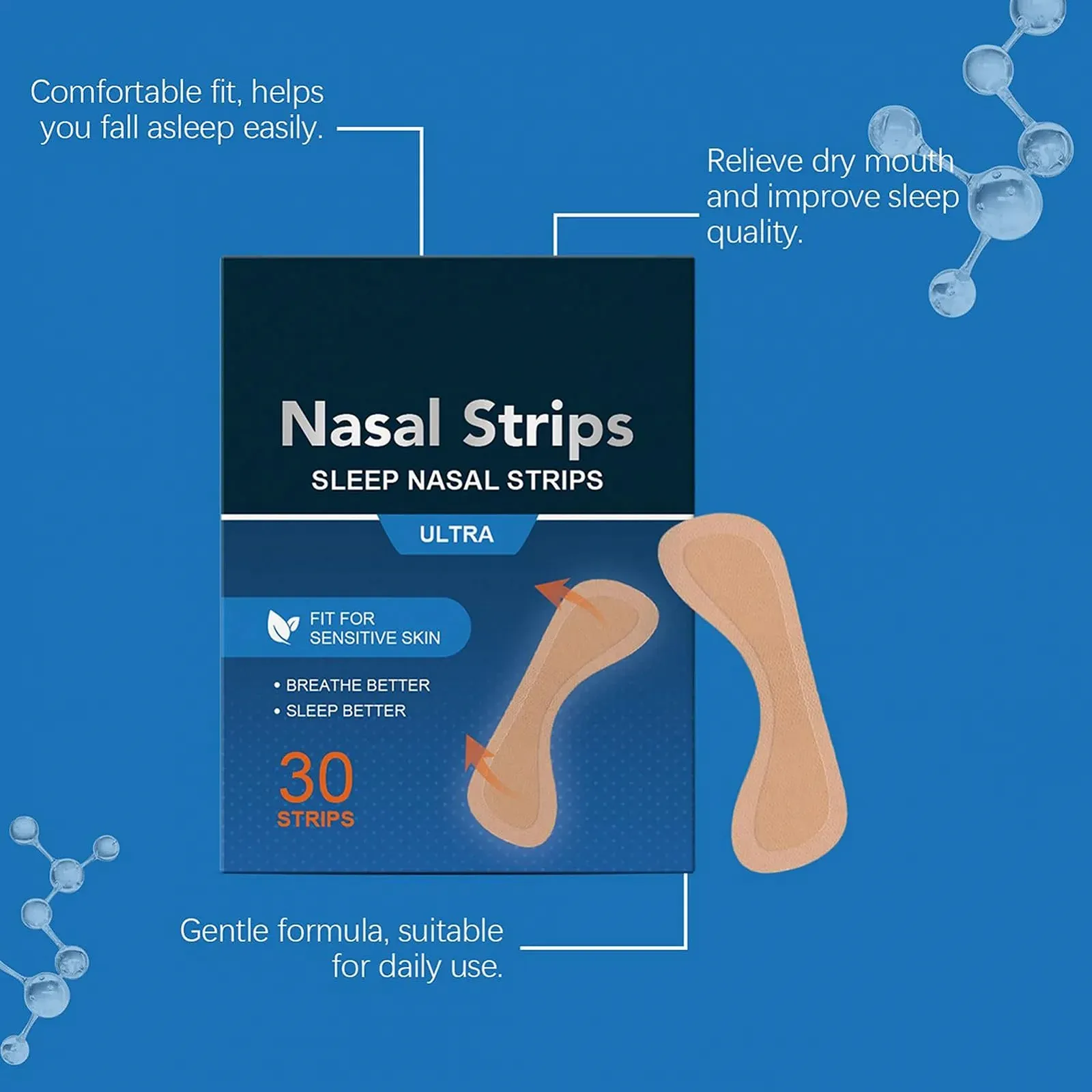 Носовые накладки от храпа 30 респираторных патчей для улучшения сна., фото №4 Носовые накладки от храпа 30 респираторных патчей для улучшения сна., фото №4